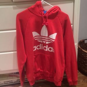 Red adidas hoodie